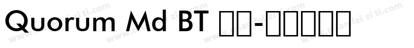 Quorum Md BT 常规字体转换